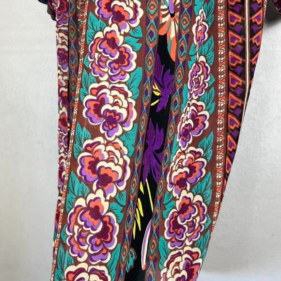 Love 21 Dress Women's Size Small Long Sheer Boho Chic Bohemian Floral Lagenlook - Picture 7 of 11